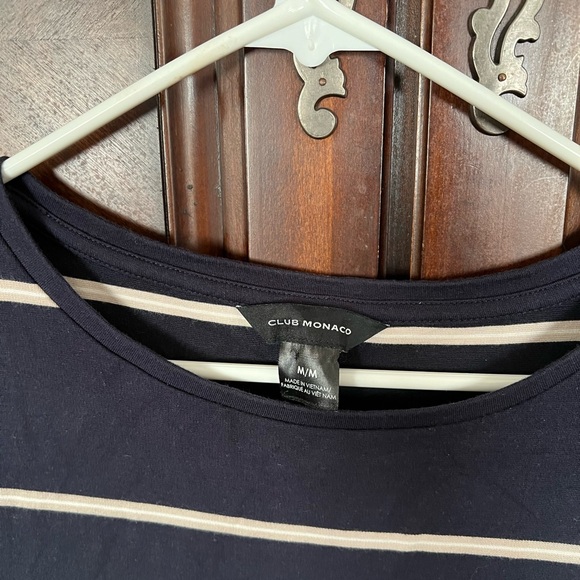 Club Monaco Navy and White Striped Dress - Picture 3 of 3